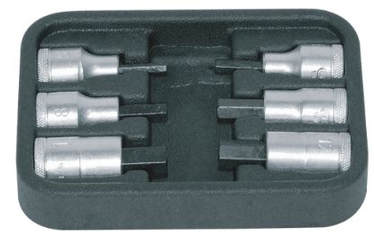 GEDORE IN19 PM-6 1/2" Allen Key Skt Set 3/16-9/16" (617474)