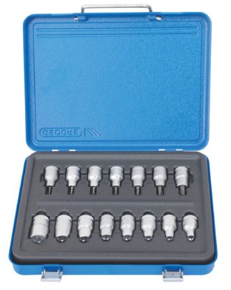 GEDORE ITX/TX19 1/2" M/F Torx Skt Set T20-T50/E10-E24 (666009)