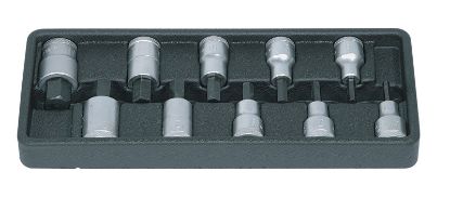 [G26565] GEDORE IN19 PM-10 1/2" Allen Key Skt Set 5-19mm (617415)